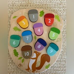 How Many Acorns? - Children’s Count to 10 Number Wooden Puzzle Game